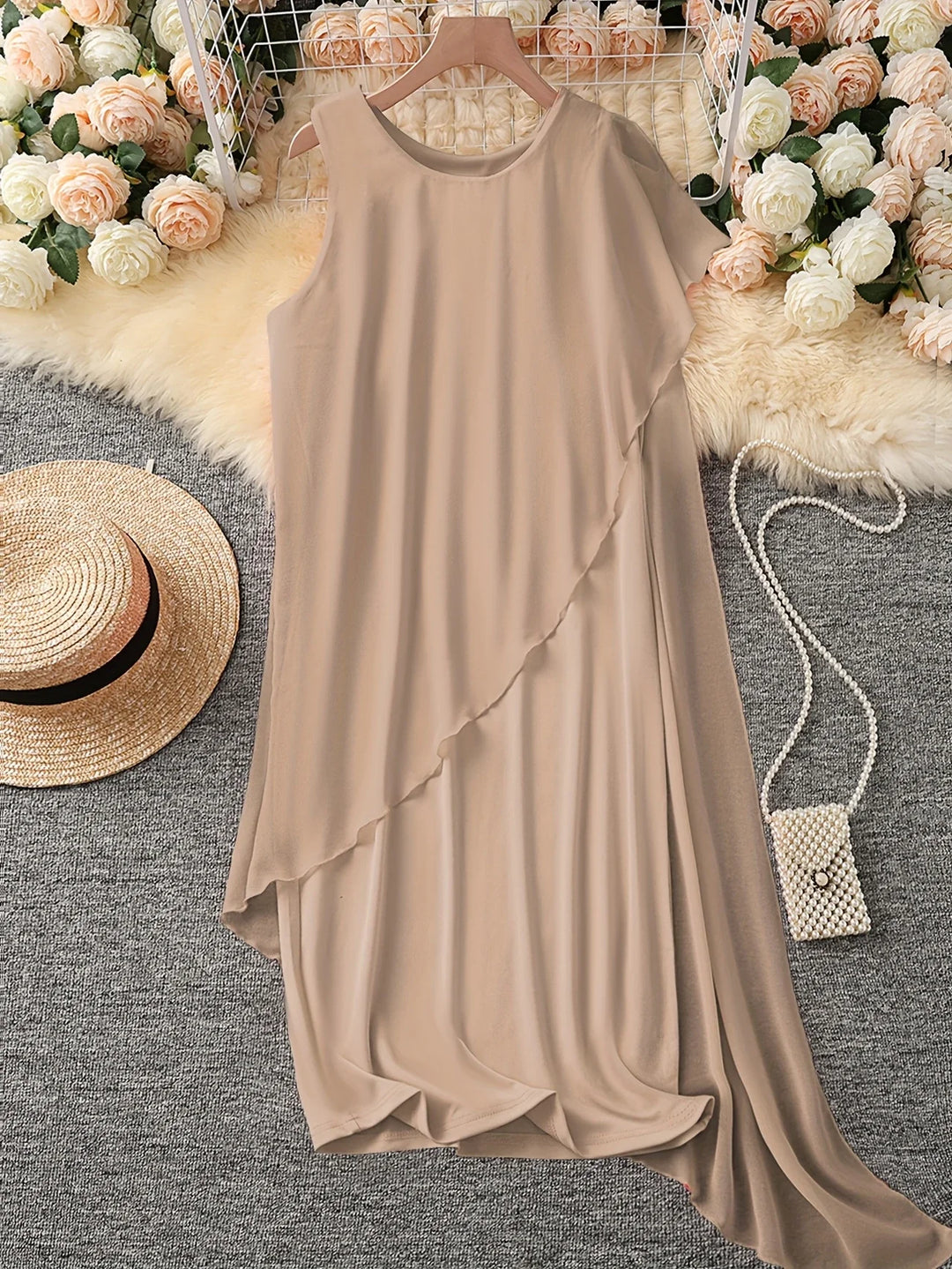 Maren - Elegant Midi Dress With Sleeveless