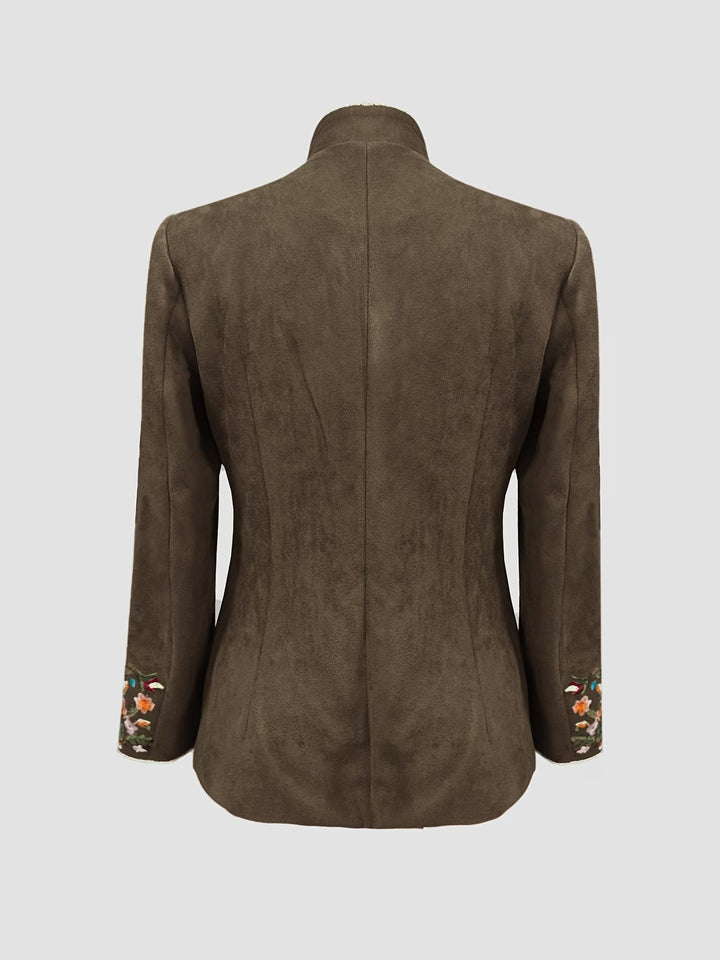 Anisaa - Elegant Jacket With Stand Collar