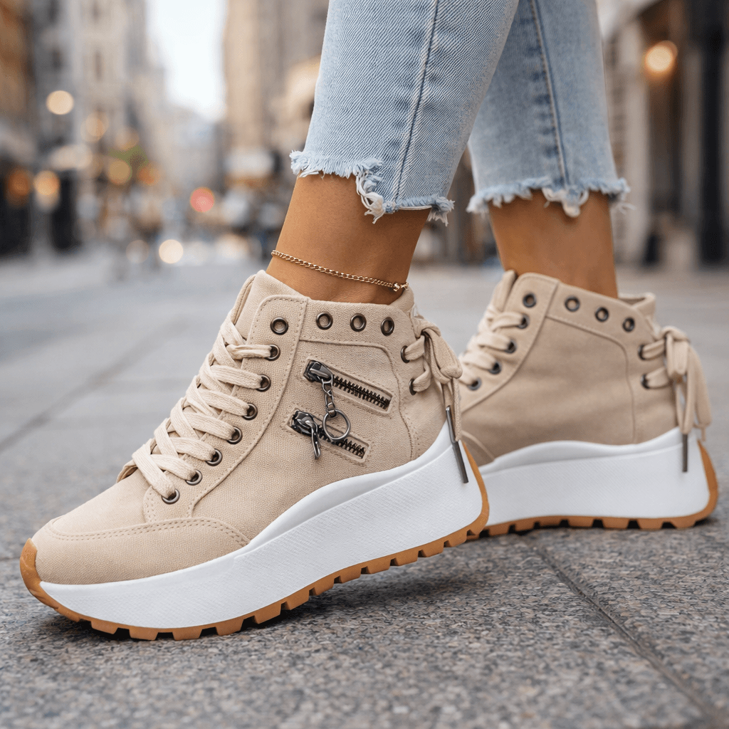 Kamala - Chunky Sole Lace-Up Sneaker