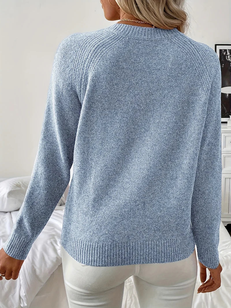 Pascuala - Elegant Knitted Sweater With Pearl