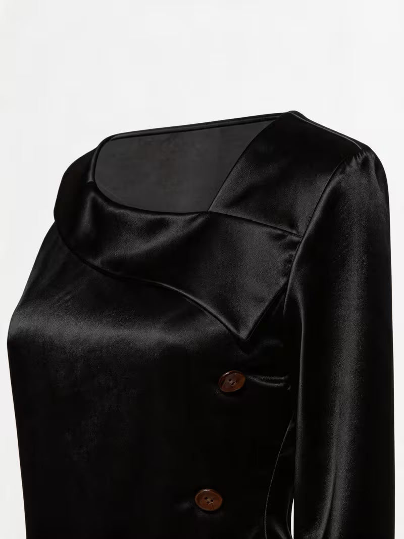 Avelea - Satin Square Neck Button Top