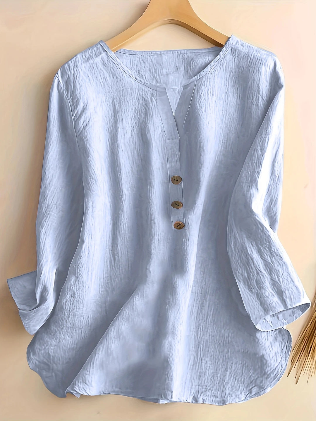 Mykaela - Casual Cotton And Linen Blouse