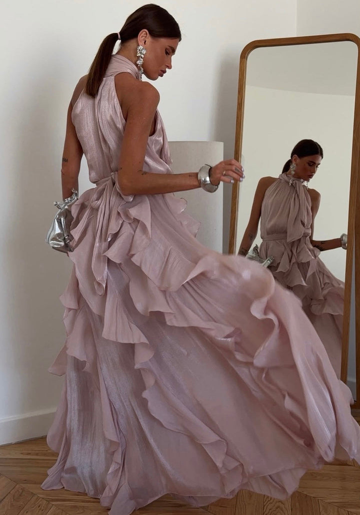 Nataly - Cascading Ruffle Maxi Dress