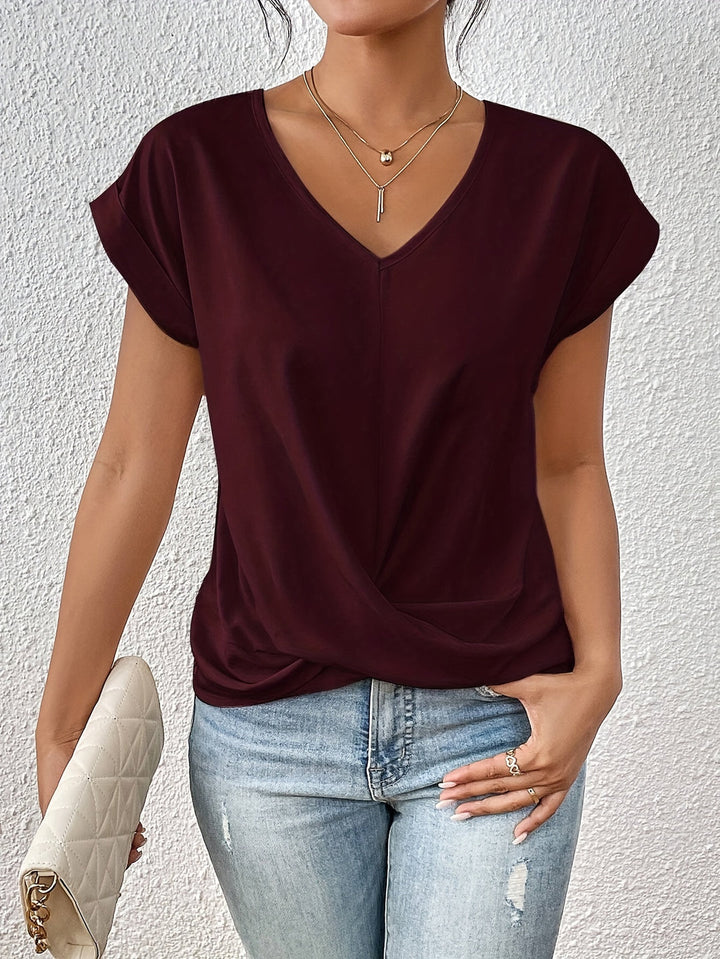 Tammana - Casual T-Shirt With V Neckline