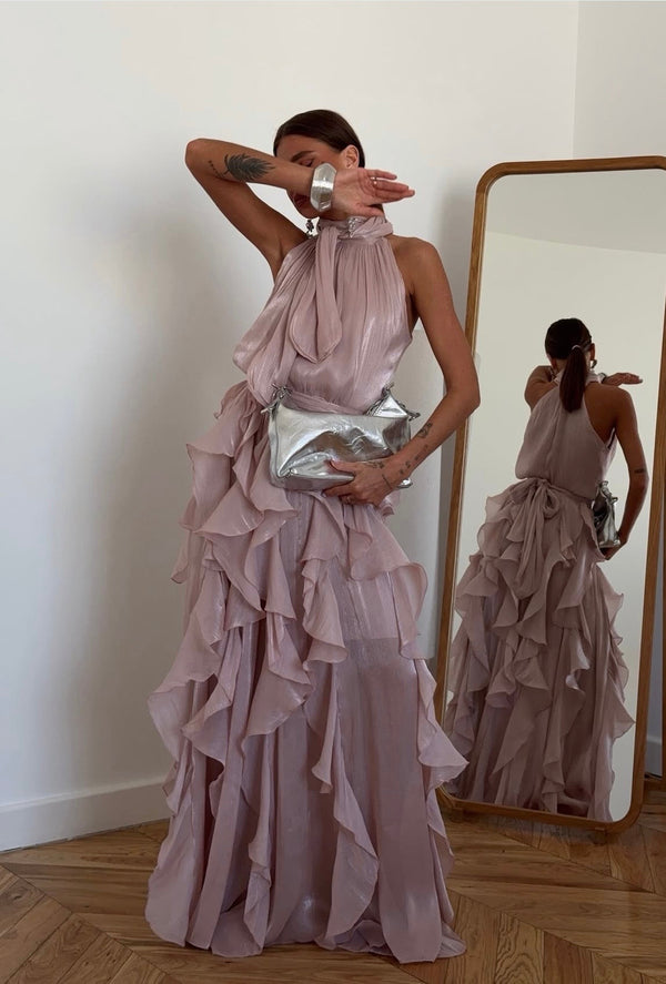 Nataly - Cascading Ruffle Maxi Dress