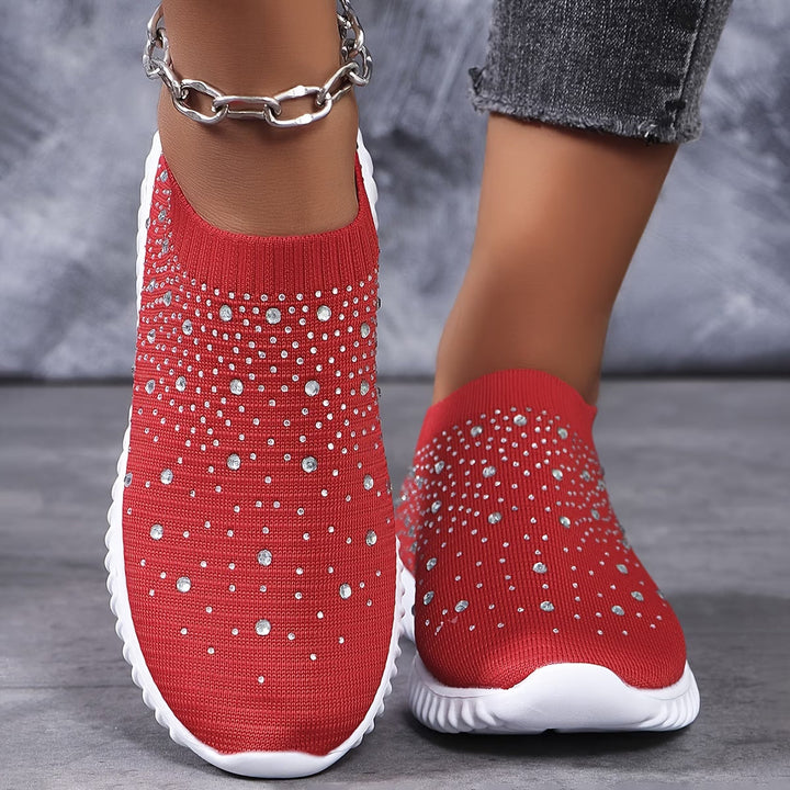Noveuuya - Comfortable Sneaker With Rhinestone