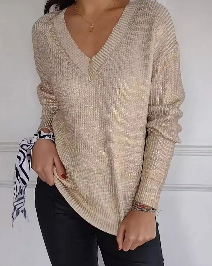 Natasja - Casual V-Neck Sweater