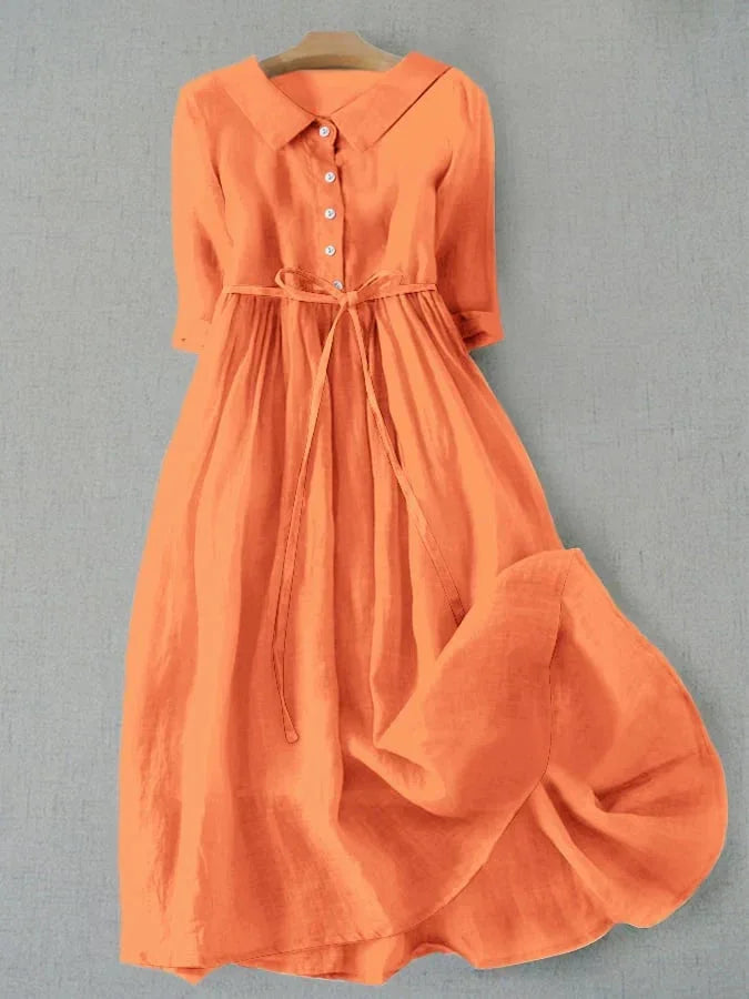 Nerissa - Simple Artistic Cotton Dress