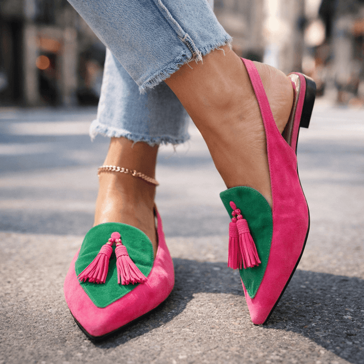 Eveliina - Slingback Tassel Pointed Flats