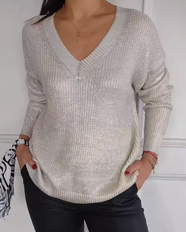Natasja - Casual V-Neck Sweater