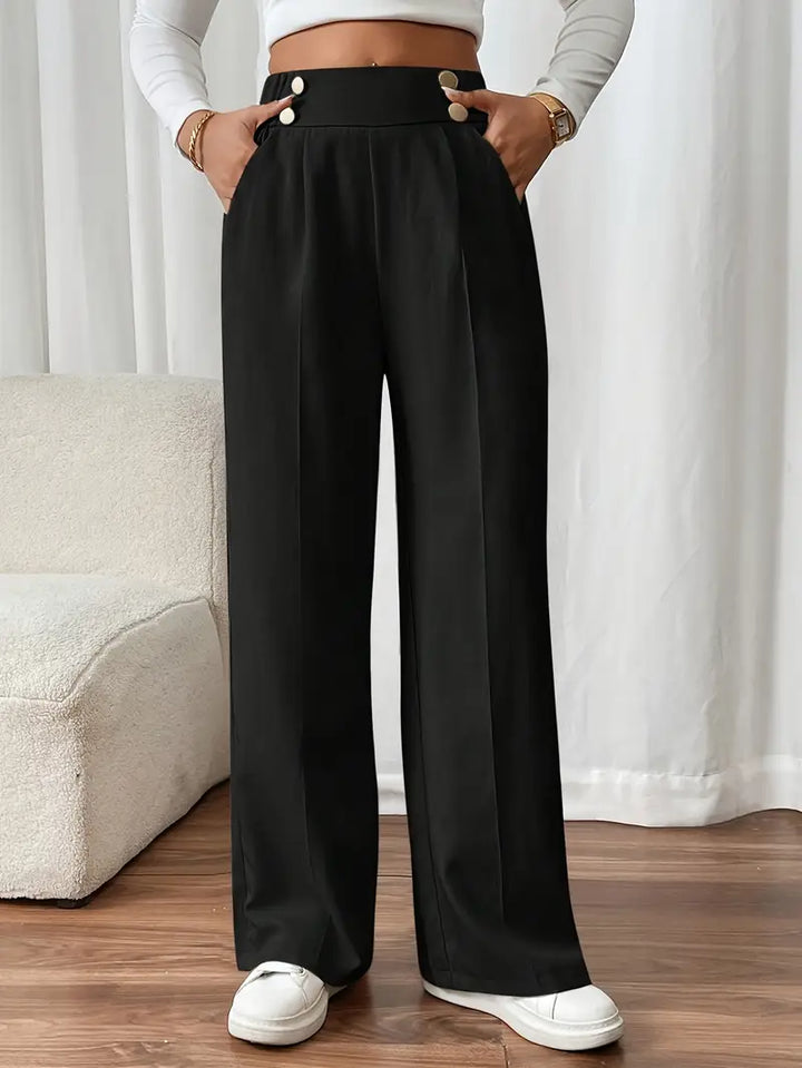 Orvella - Comfortable Wide Leg Pant With Pockets