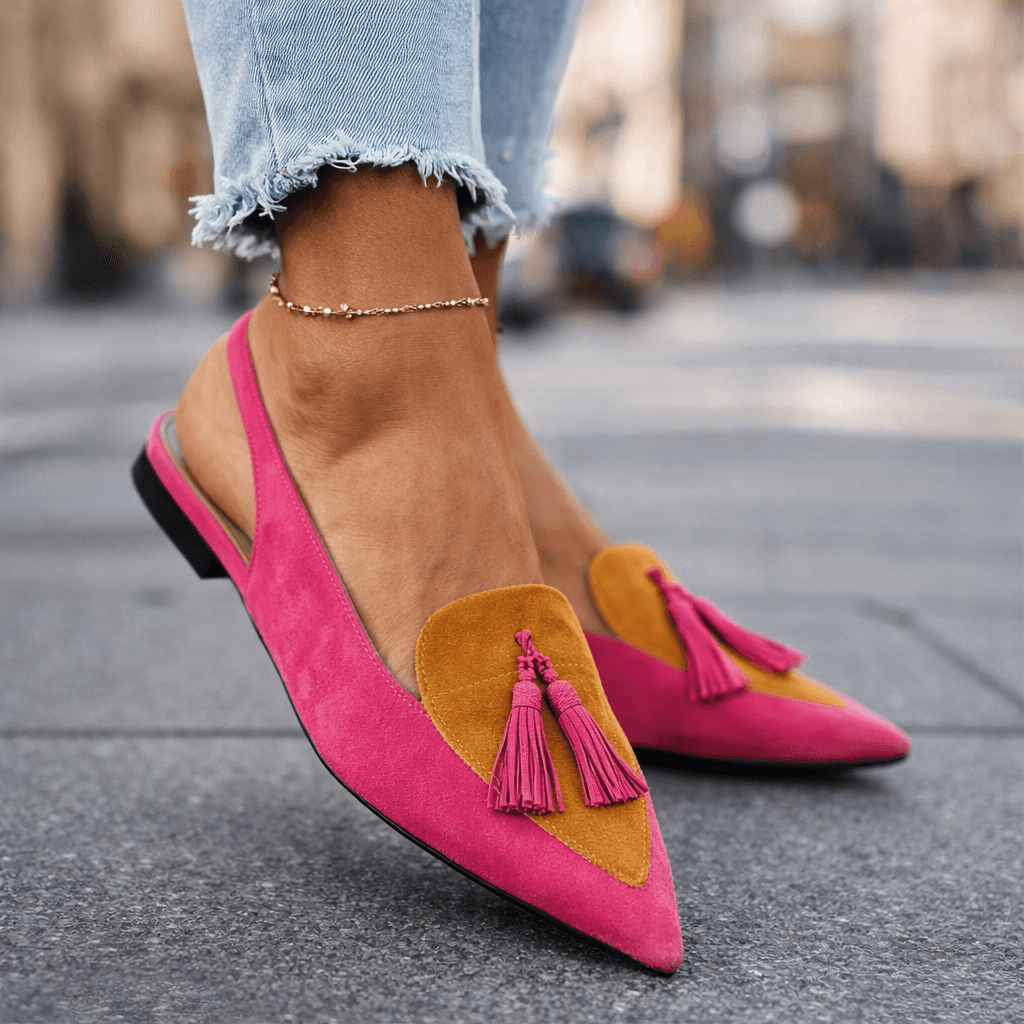 Eveliina - Slingback Tassel Pointed Flats