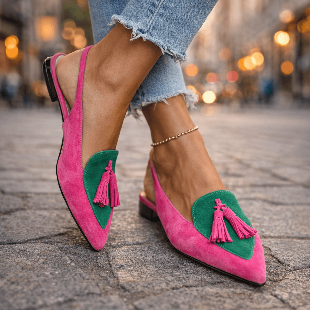 Eveliina - Slingback Tassel Pointed Flats