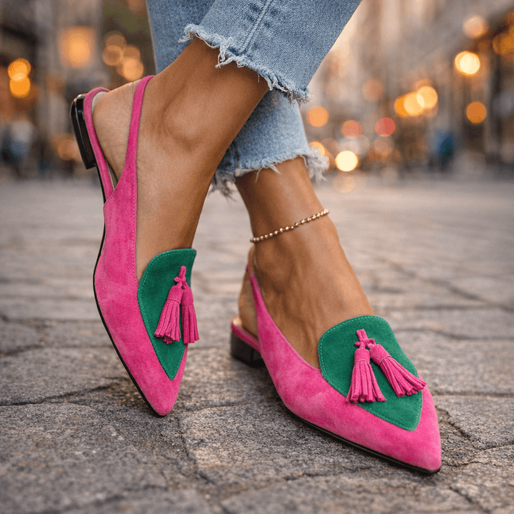 Eveliina - Slingback Tassel Pointed Flats