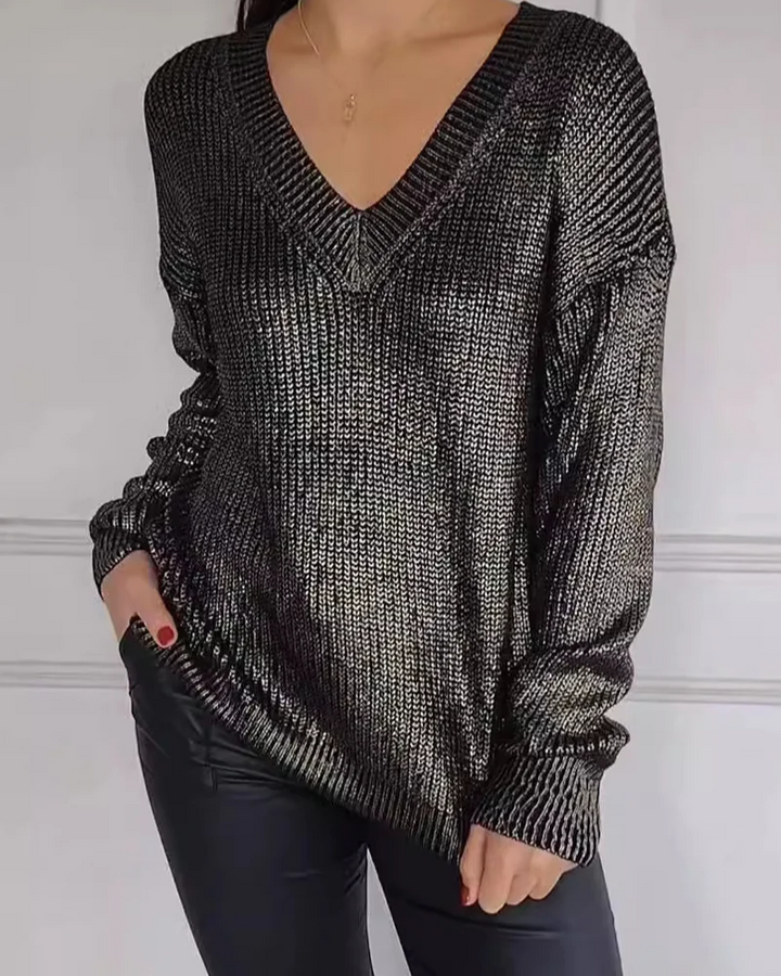 Natasja - Casual V-Neck Sweater