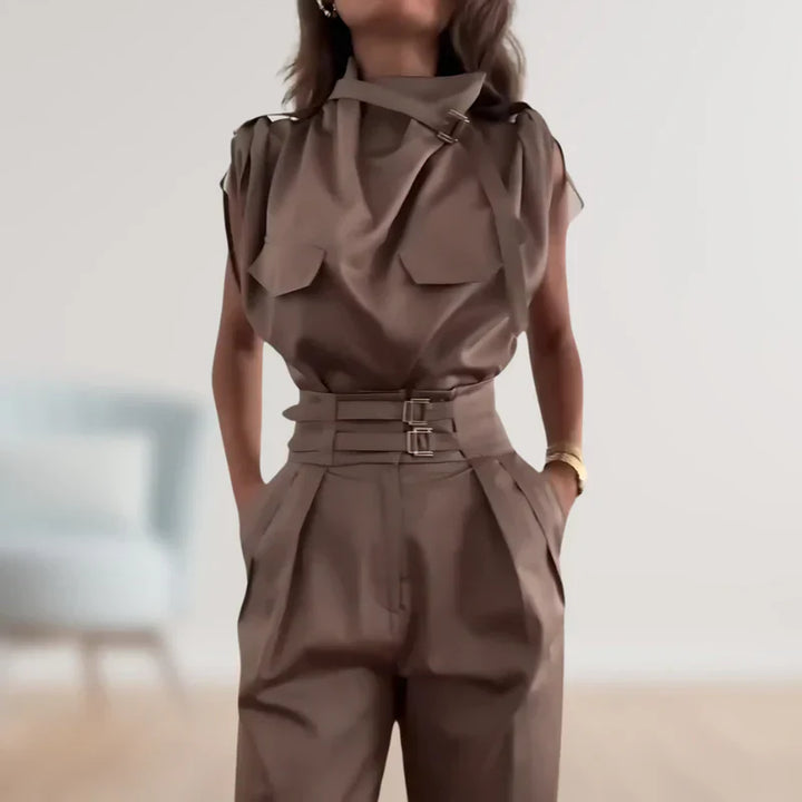 Reinhild - Blouse And Trousers Two Piece Set