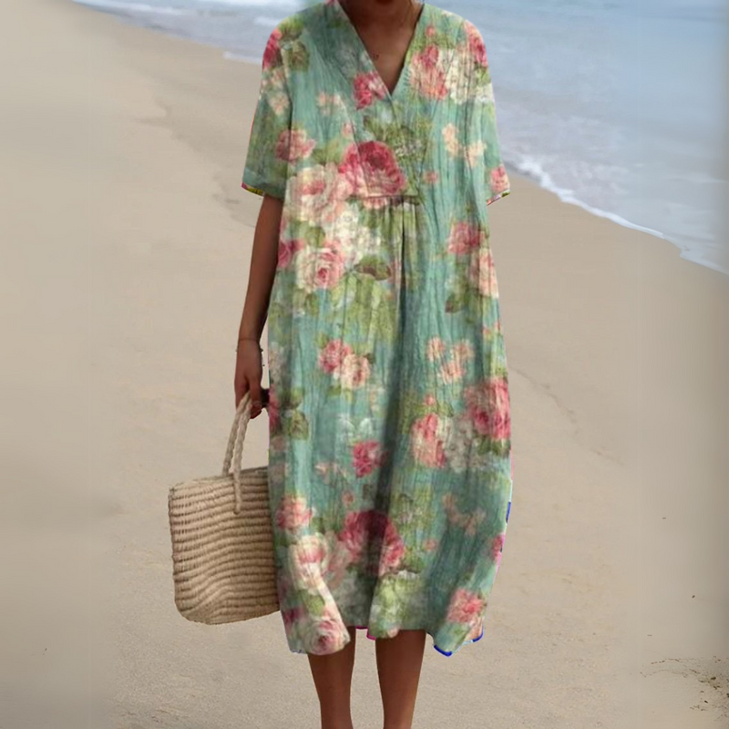 Lora - Colorful Floral Summer Dress