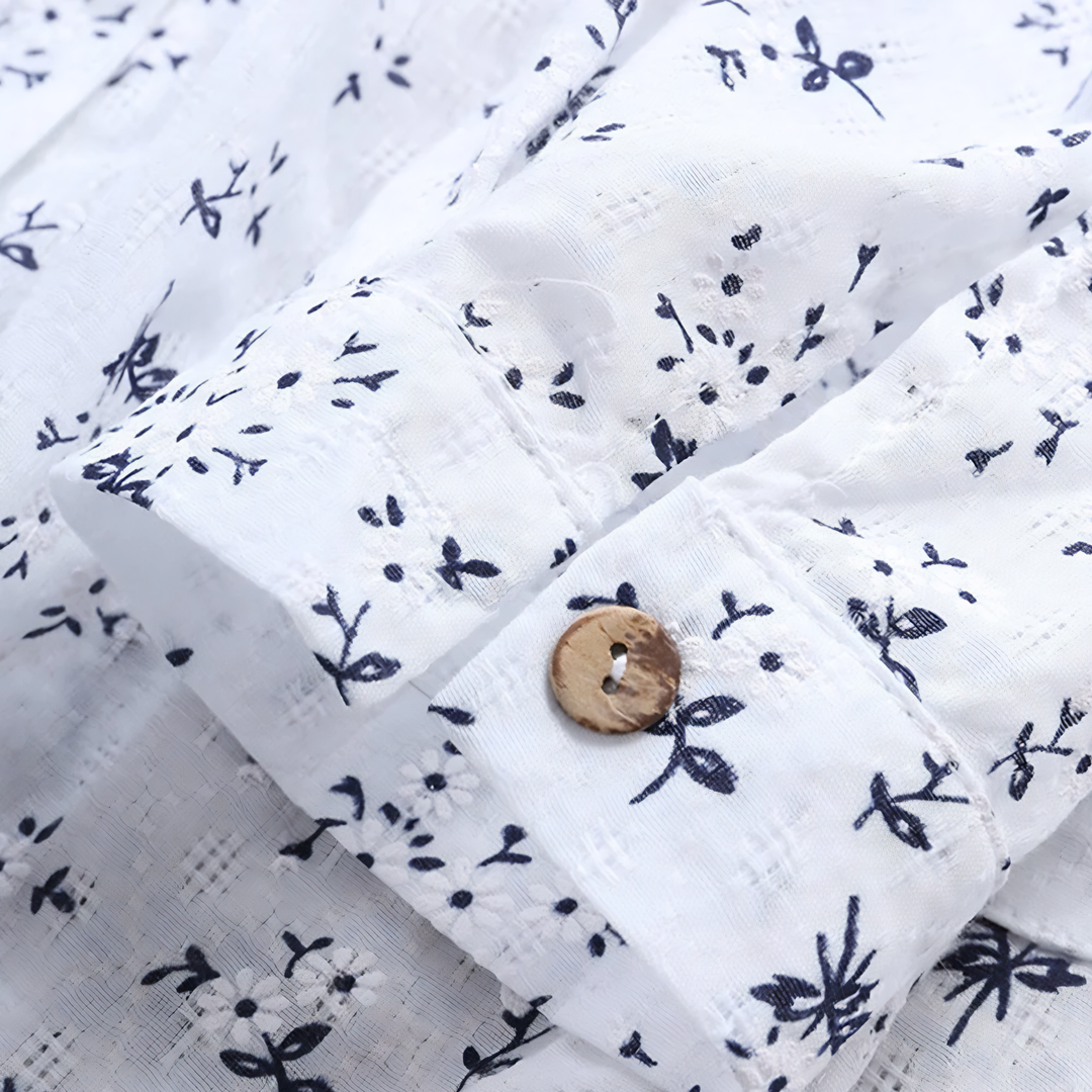 Prisca - Long Sleeve Floral Blouse Shirt