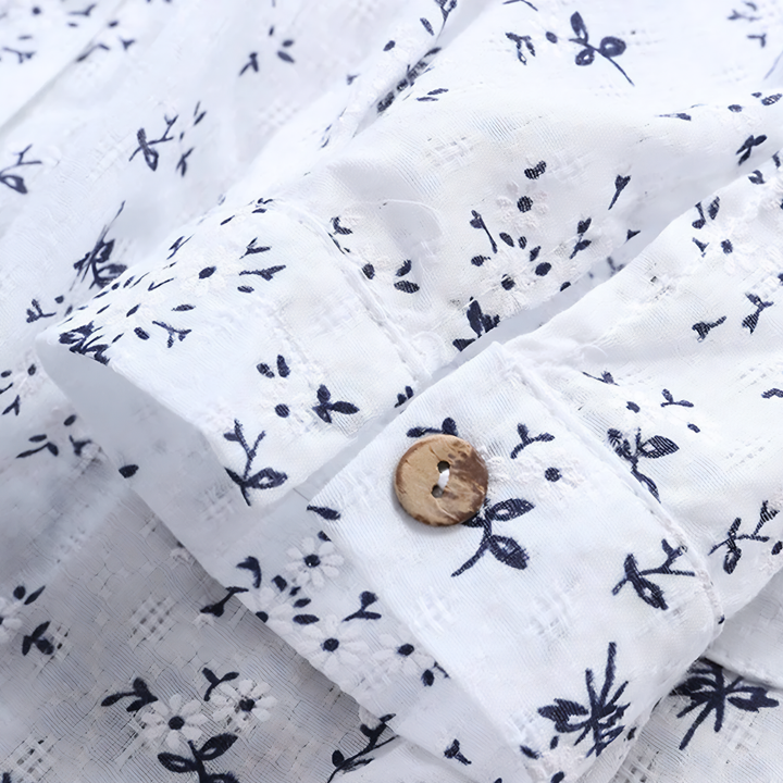 Prisca - Long Sleeve Floral Blouse Shirt