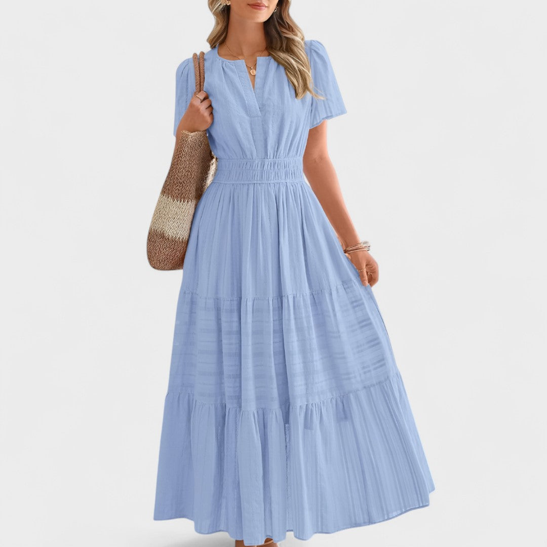 Maura - Summer Short Sleeve Maxi Dress