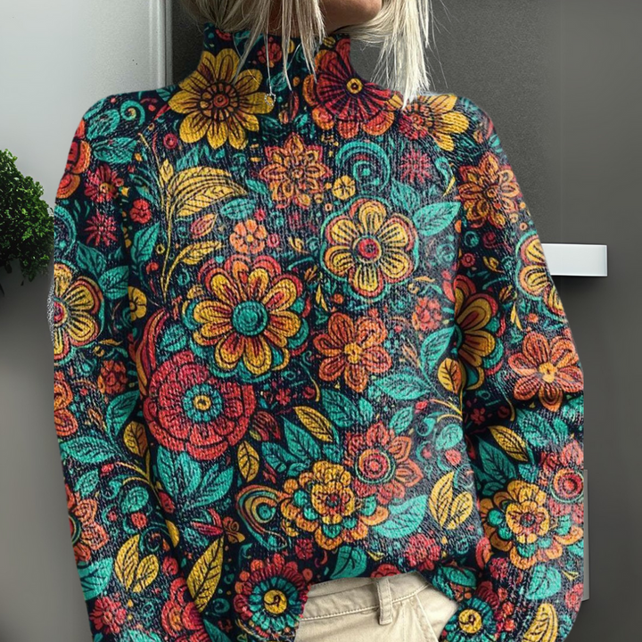 Rasha - Colorful Printed Sweater