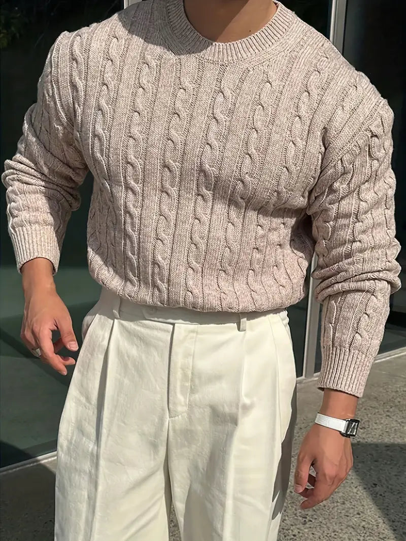 Mergim - Casual knitted Long Sleeve Sweater