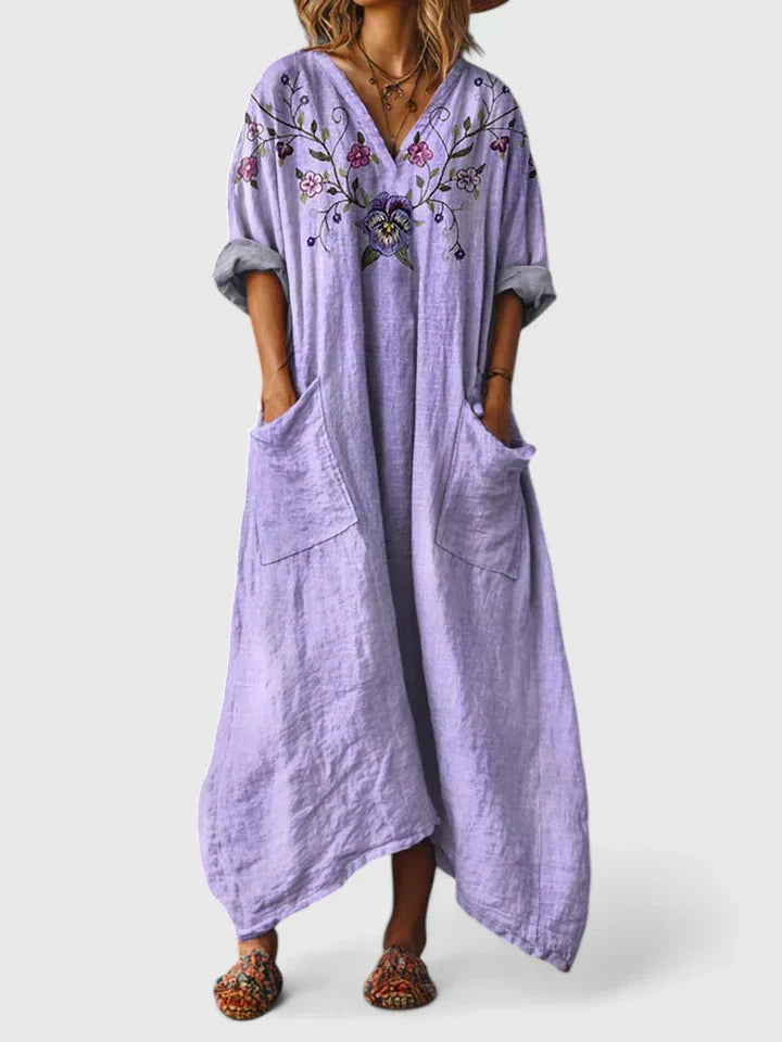 Chathumi - Elegant Dress With Printed