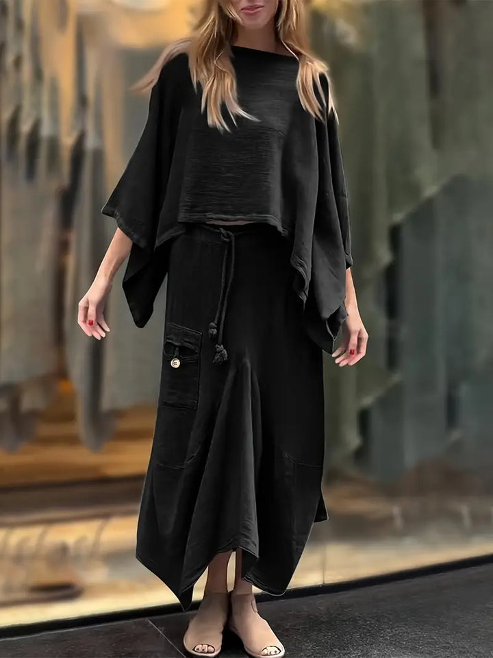 Phonsen - Premium Top And Skirt Set