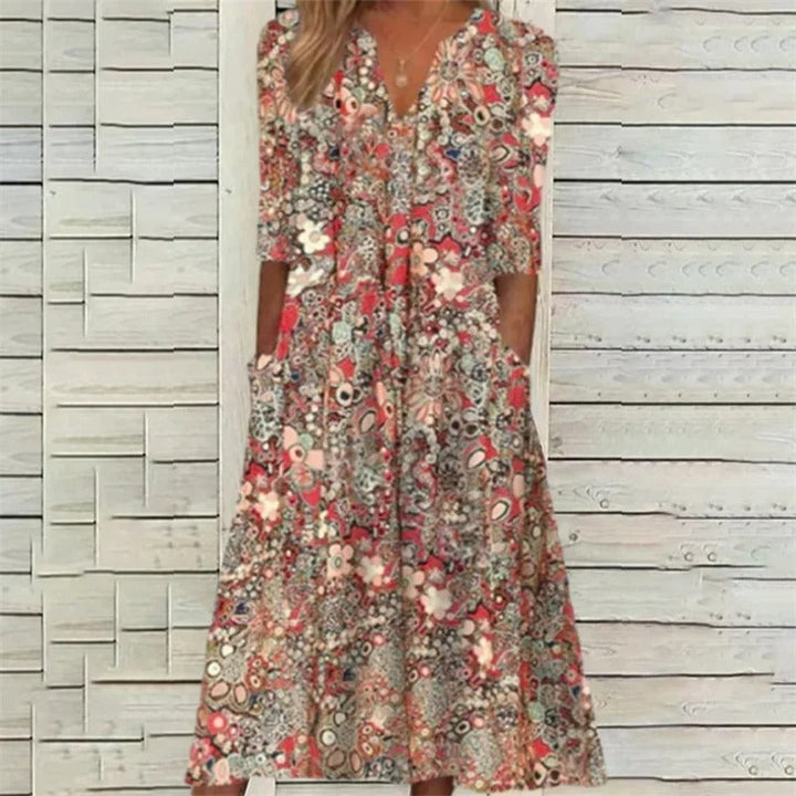 Jannama - Elegant Summer Dress With Belly Coverage