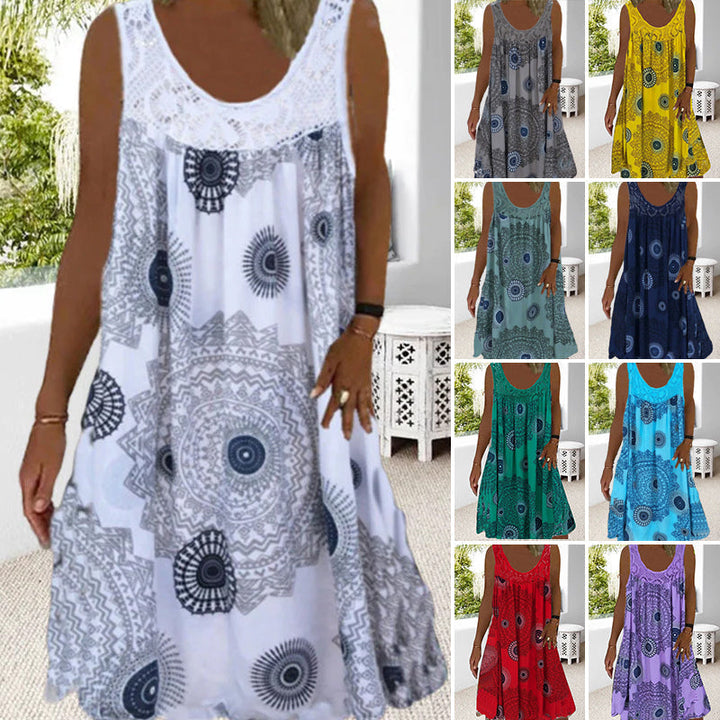 Paduch - Casual Summer Sleeveless Dress With Print
