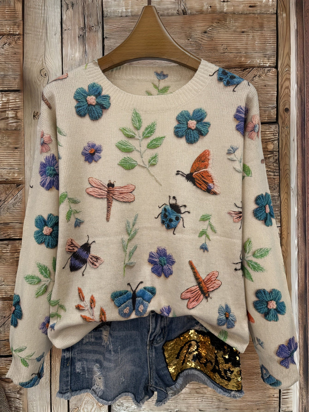 Dorenda - Casual Long Sleeve Knitted Sweater