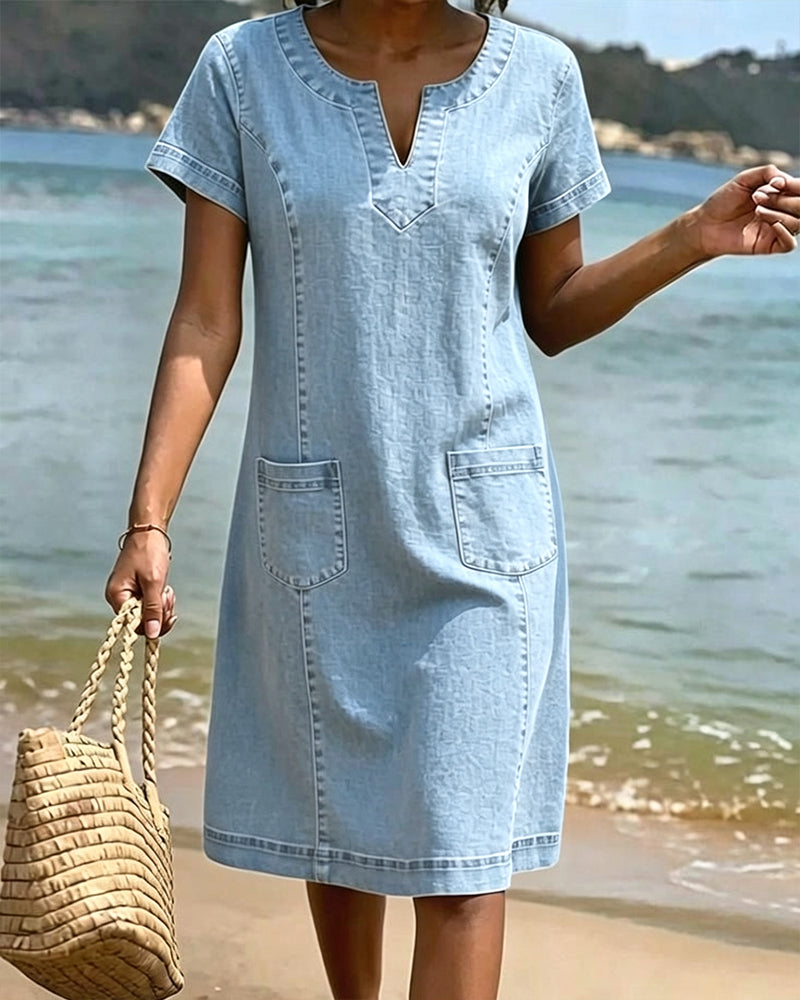 Kailee - Short Sleeve Dress With Pockets