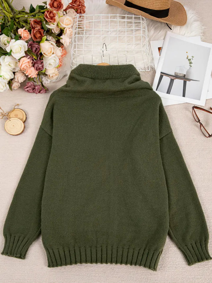 Natala - Knitted Sweater With Kangaroo Pocket