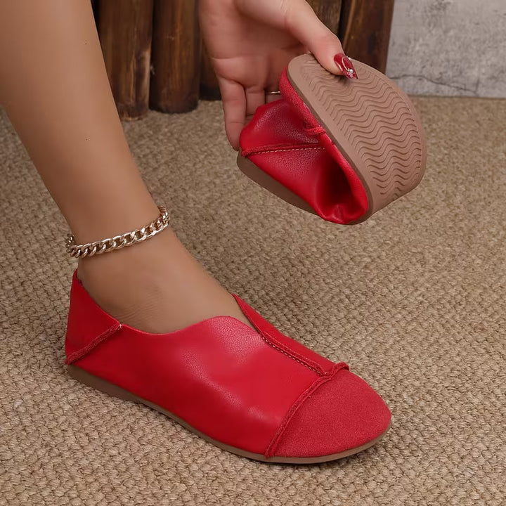 Bethan - Flexible Foldable Square Toe Flat Shoes