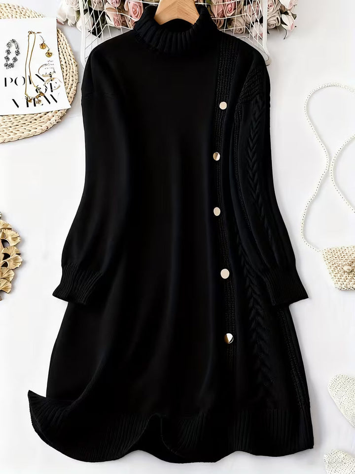 Zaraina - Comfortable Long Sleeve Sweater Dress