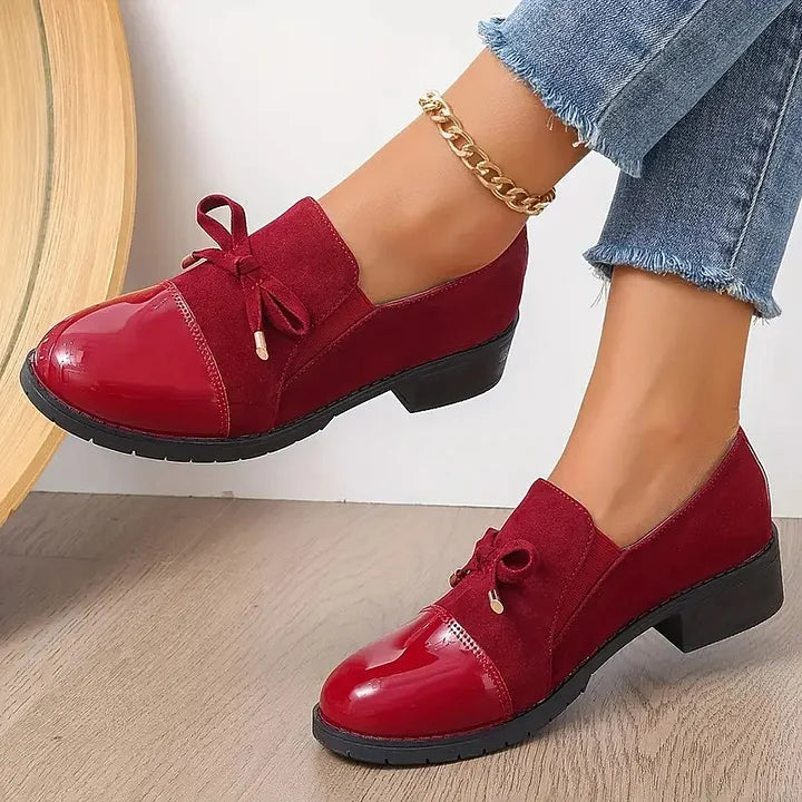 Marvina - Elegant Bow Accent Round Toe Loafer