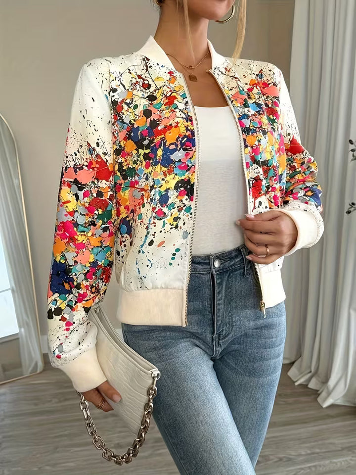 Deloova - Vibrant Tie-Dye Print Jacket
