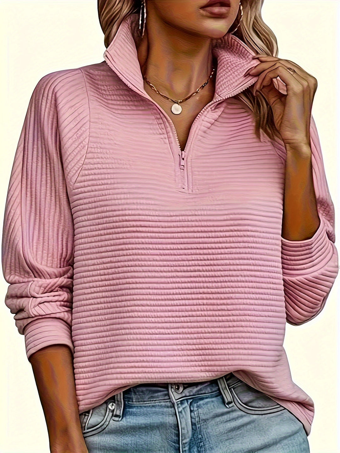 Marthe - Knitted Sweater With Zipper