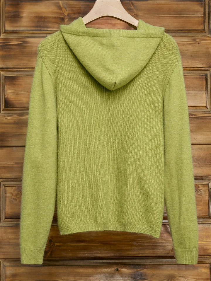 Nena -  Casual Long Sleeve Hoodie With Front Pocket