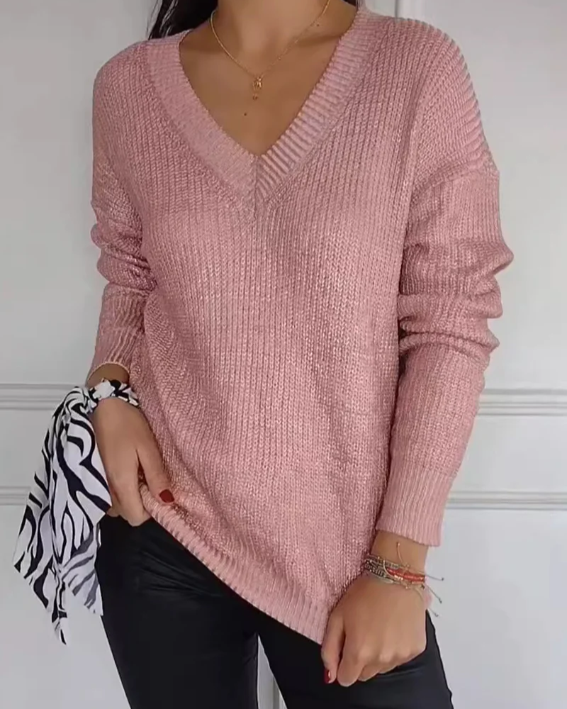 Natasja - Casual V-Neck Sweater