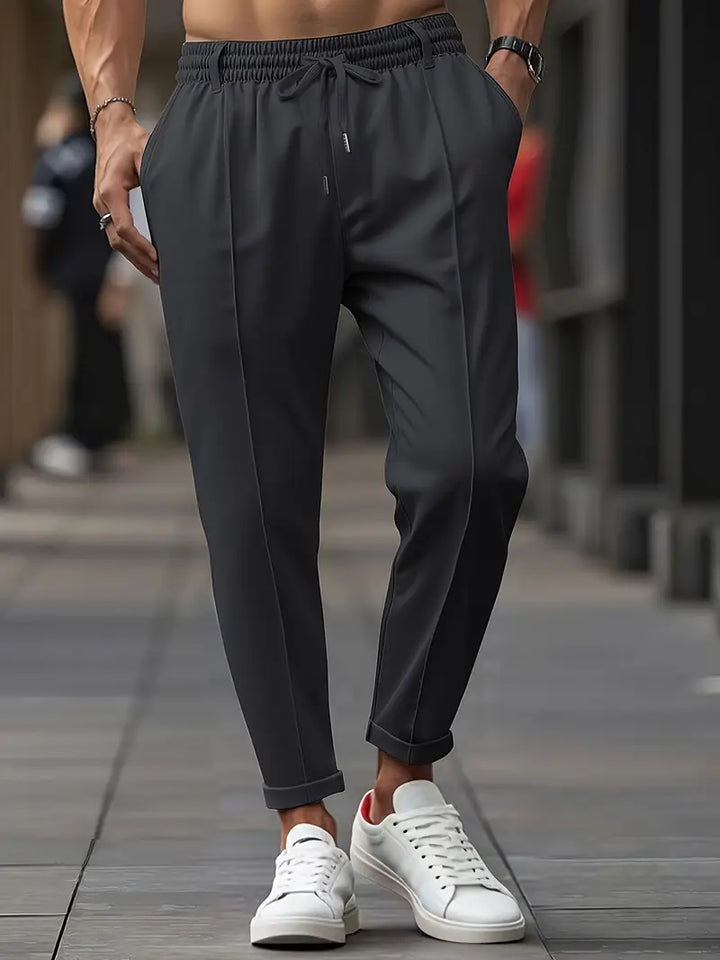 Crawford - Casual Slim-Fit Trousers With Elastic Waist