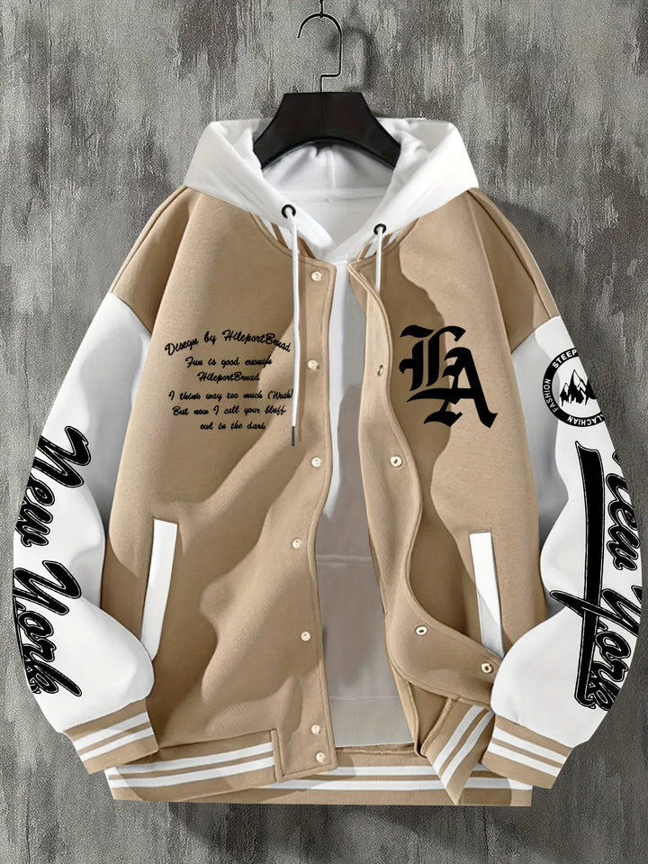 Pytheforge - Baseball Jacket With Button-Up Front