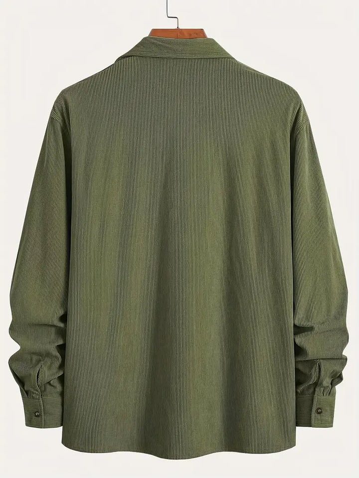 Rickey - Casual Corduroy Button-Up Shirt
