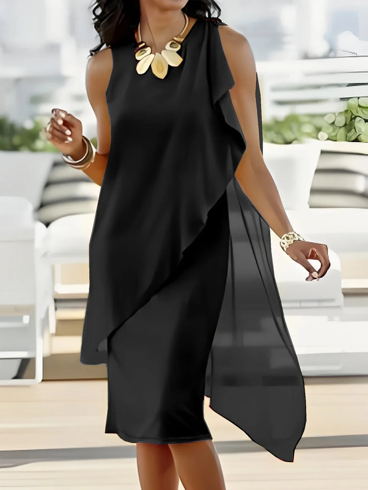 Maren - Elegant Midi Dress With Sleeveless