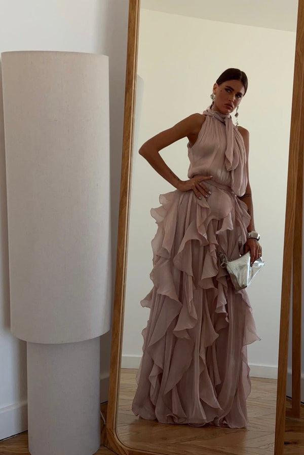 Nataly - Cascading Ruffle Maxi Dress