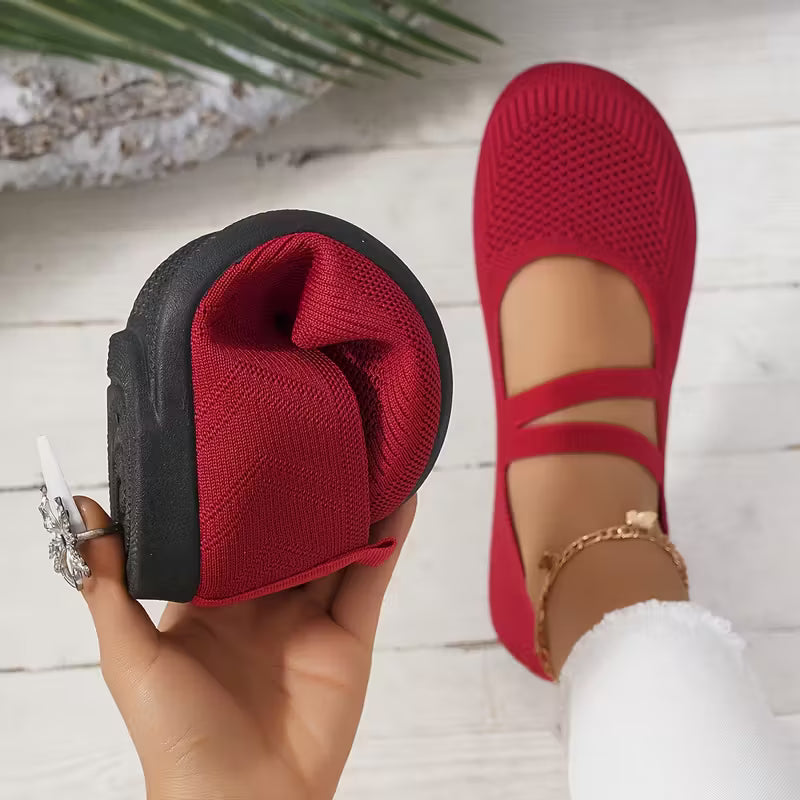 Kethryn - Mary Jane Knit Slip On Shoes
