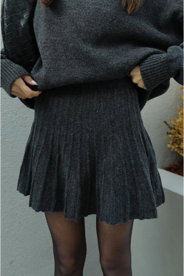 Raphaella - Knitted Sweater And Skirt Set