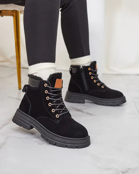 Frejolene - Ankle Boots with Laces and Chunky Soles