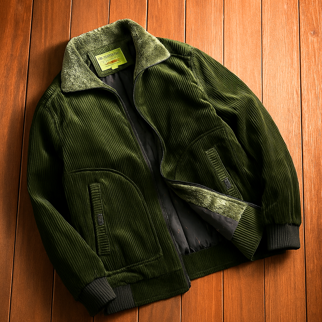 Broja - Casual Corduroy Zip-Up Jacket