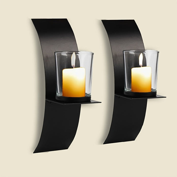 LumiSconce - 2pcs Wall Sconce Candle Holder